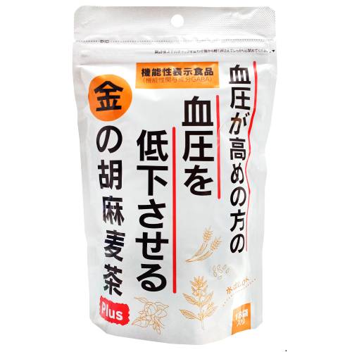 血圧が高めの方の血圧を低下させる 金の胡麻麦茶Plus 90g(5g×18)