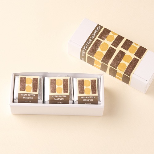 【季節のおすすめ5％OFF！】【新商品・期間限定】ヴィーガンバターサンド 柚子＆チョコレート 3個セット CocoChouChou グルテンフリー