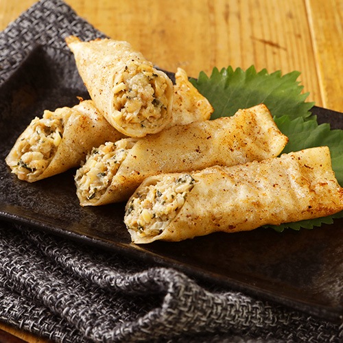 【季節のおすすめ！5％OFF♪】Green ヴィーガン棒餃子（しそ入り） 420g（35g×12本入り） （旧名称：Green Meatの包み揚げ(しそ入り) ）