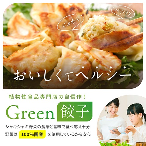 Green 餃子【40個】大豆ミートと国産野菜で作ったヴィーガン冷凍餃子 《Greenシリーズ》業務用