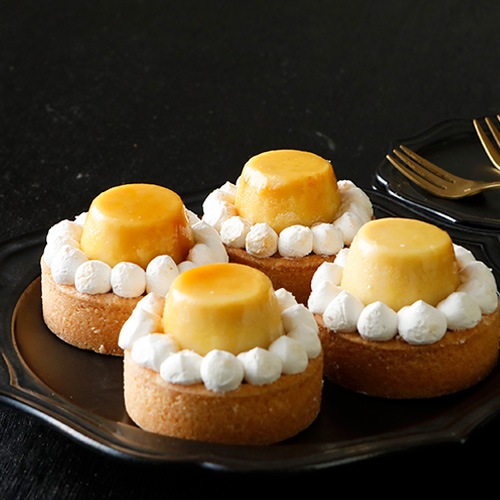 【GreenCulture限定】ヴィーガン プリンタルト《4個セット》 7cm 松竹圓 ヴィーガン グルテンフリー 乳卵不使用