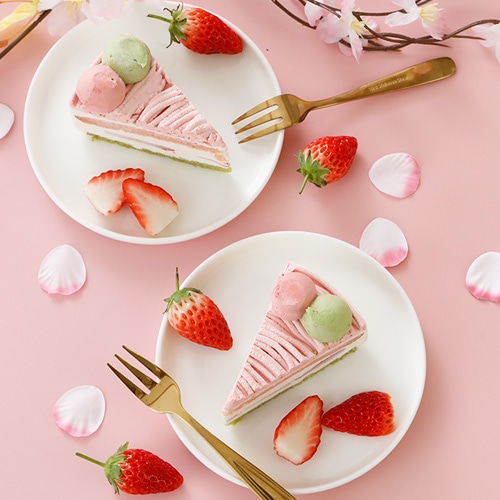 【新商品】【GreenCulture限定・春季限定】心ときめく春色ケーキ（カット）松竹圓 ヴィーガン グルテンフリー ひなまつり