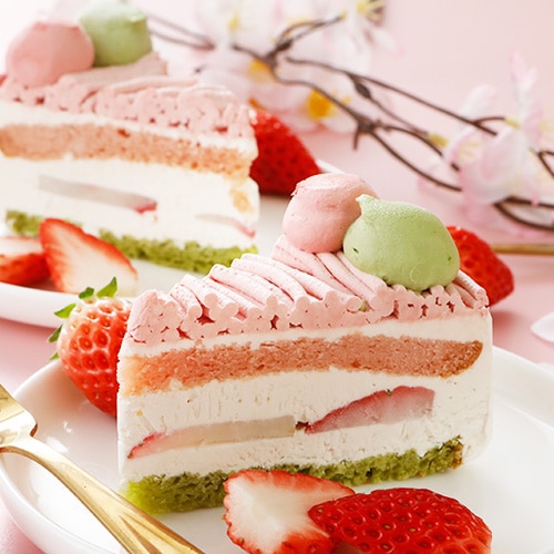 【新商品】【GreenCulture限定・春季限定】心ときめく春色ケーキ（カット）松竹圓 ヴィーガン グルテンフリー ひなまつり