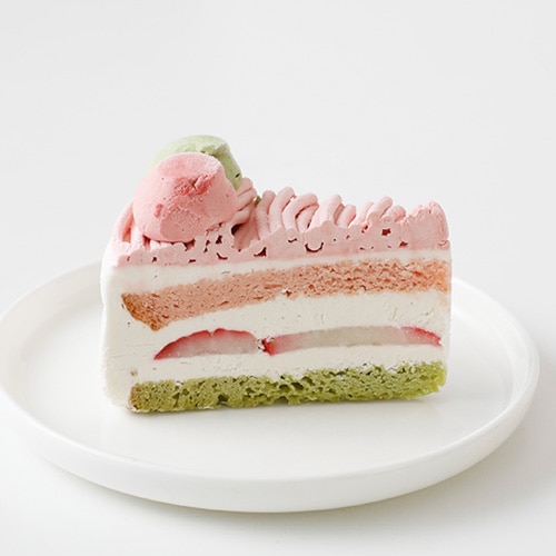 【新商品】【GreenCulture限定・春季限定】心ときめく春色ケーキ（カット）松竹圓 ヴィーガン グルテンフリー ひなまつり