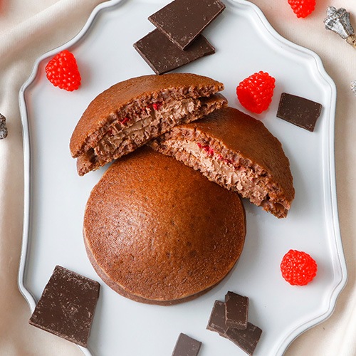 米粉のヴィーガンどら焼き （ショコラ＆フランボワーズブリゼ） 1個 グルテンフリー 米粉 植物性