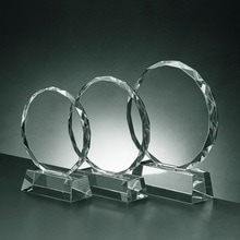 クリスタル盾 ラウンド台座付 追加画像