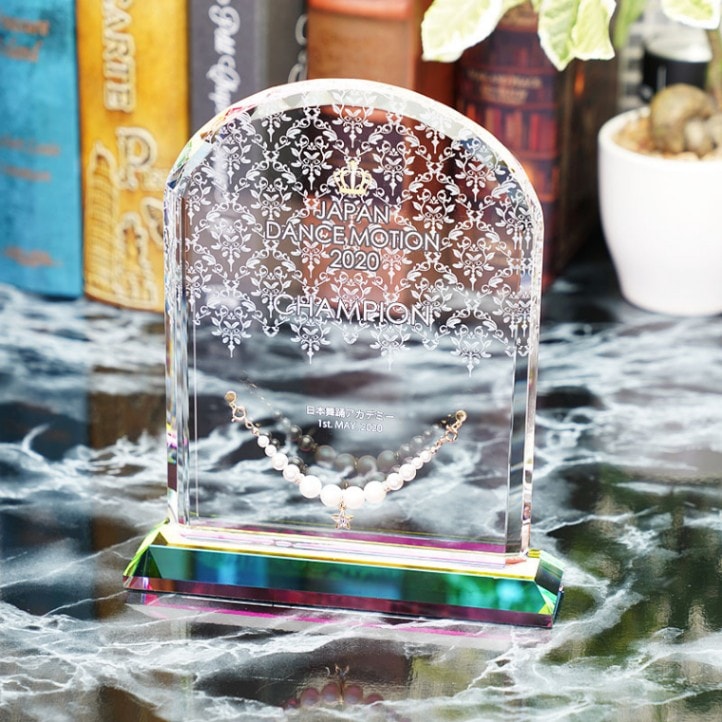 ジュエリー付クリスタル盾DPJ-6