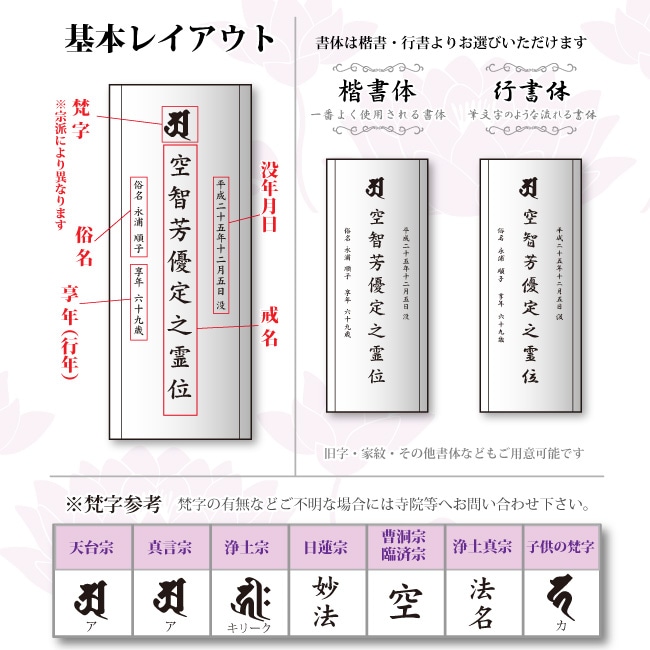 クリスタル位牌AWH-3 追加画像