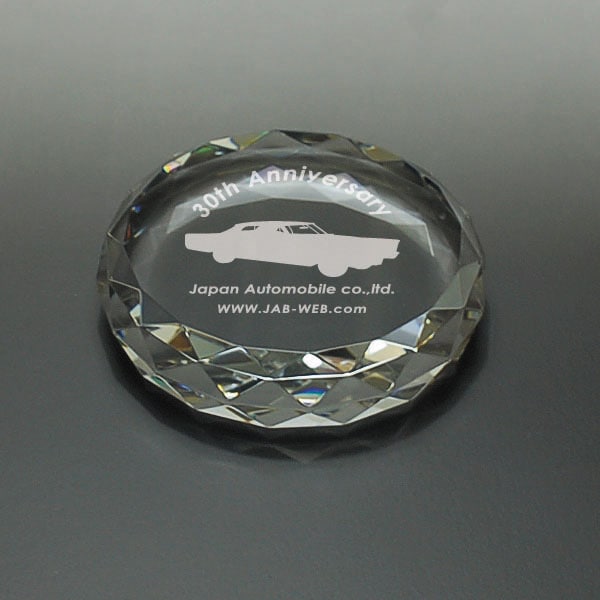 クリスタルペーパーウエイトDW-2（ダイヤカット）