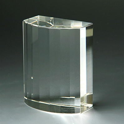 クリスタルペーパウエイトPC-208（かまぼこ型）