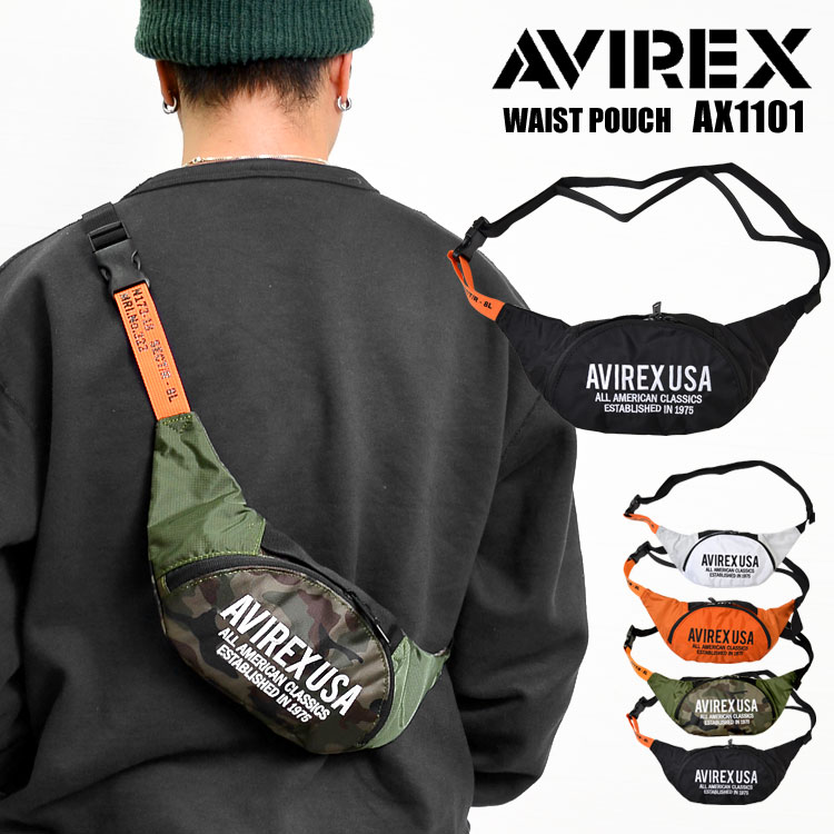 ミニボディバッグ メンズ かっこいい AVIREX アビレックス アヴィレックス ボディバッグ レディース ロゴ スポーツMIX ブランド ミリタリー ファニーバッグ ウエストポーチ 斜めがけバッグ 