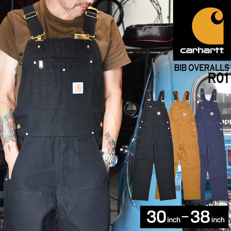 オーバーオール カーハート メンズ carhartt サロペット r01 bib overall 作業着 レディース 大きいサイズ ダック ブラウン ブラック 黒 つなぎ 頑丈 丈夫 102276 オ