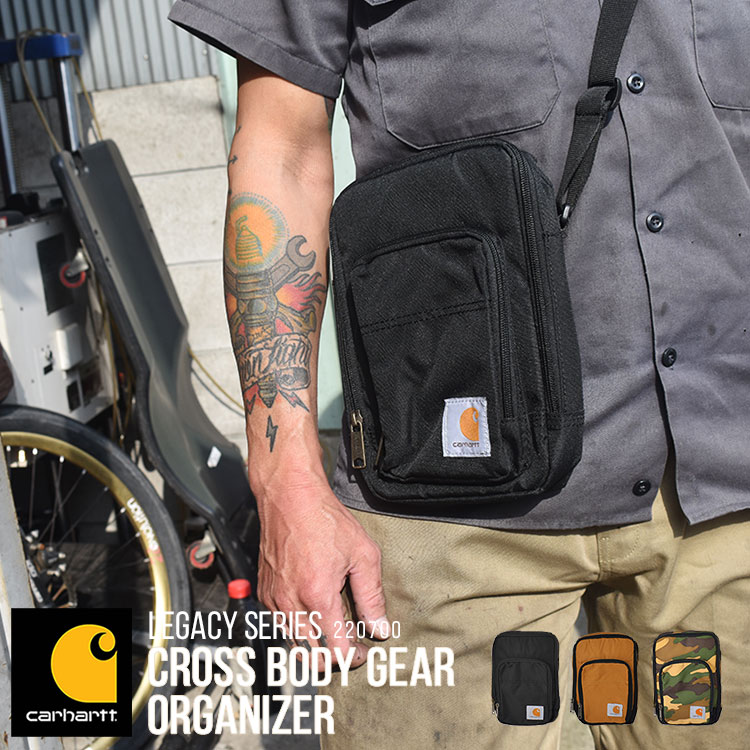 ボディバッグ carhartt カーハート ブランド メンズ レディースショルダー ロゴ ワンショルダー 斜めがけ 斜めがけショルダー ワーク カジュアル  黒 ブラック カモ  ブラウン アメカジ 