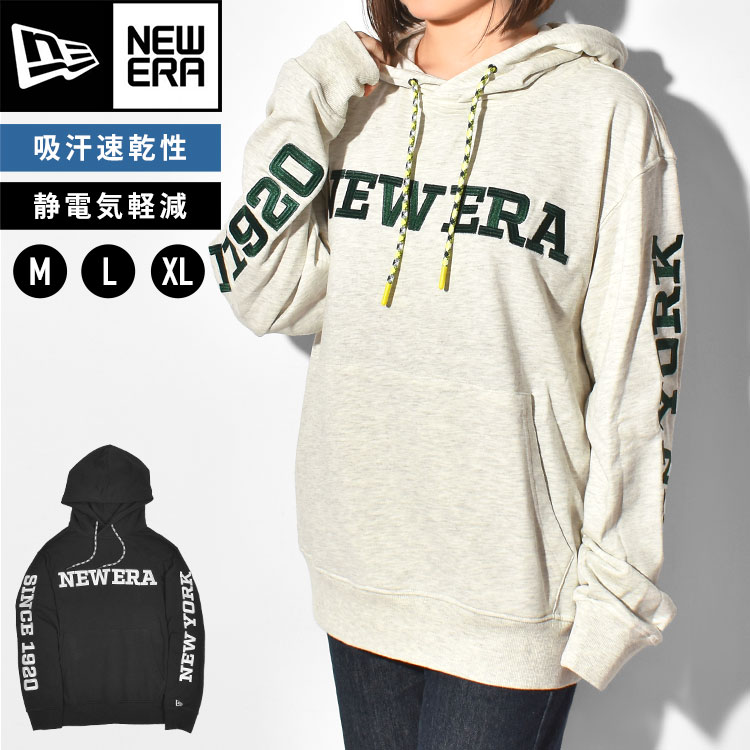 ゴルフウェア メンズ 春 長袖 ニューエラ NEWERA GOLF  レディース ゴルフ スポーツウェア パーカー プルオーバー スウェット フード 薄手 秋 ドライ 吸汗速乾 静電気軽減 M L X