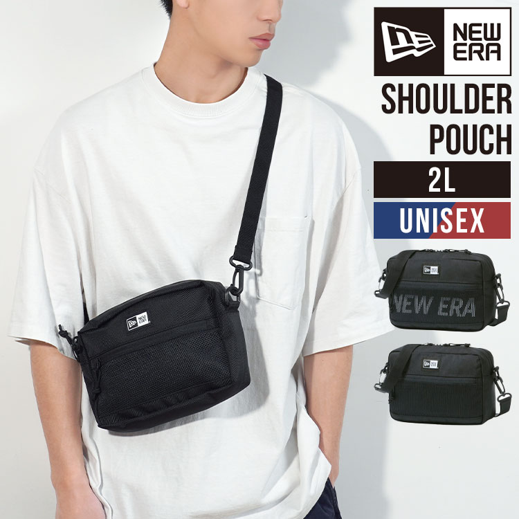 ショルダーバッグ ニューエラ NEWERA ブランド メンズ レディース ボディバッグ ショルダーポーチ 斜めがけ ミニバッグ ショルダーバック 軽量 小さめ 2L 横型 シンプル かっこいい 黒 ブ