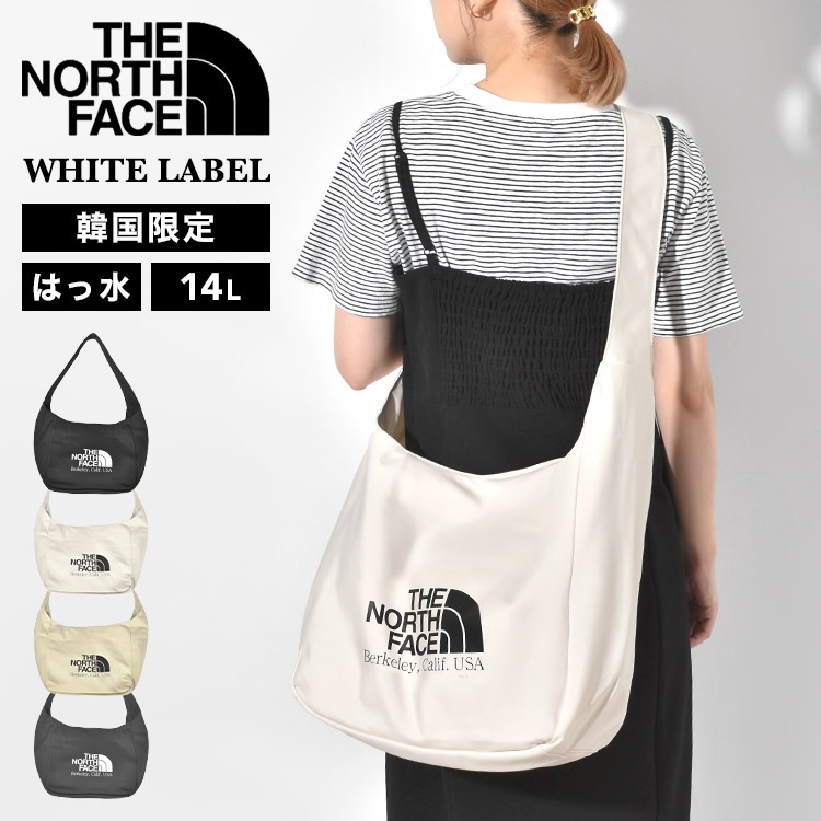 ショルダーバッグ ノースフェイス メンズ レディース THE NORTH FACE 韓国限定 ホワイトレーベル 大きめ 斜めがけバッグ A4 通勤 通学 高校生 大学生 男子 女子 撥水 軽量 黒 ブ