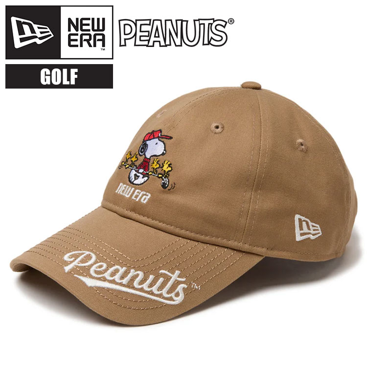 キャップ NEWERA ニューエラ スヌーピー ゴルフキャップ 14344513 レディース メンズ 帽子 9twenty ロングバイザー つば長い かわいい おしゃれ シンプル 刺繍 アジャスタブル