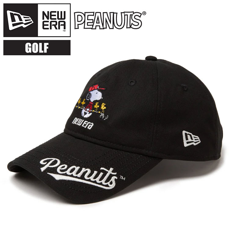 キャップ NEWERA ニューエラ スヌーピー ゴルフキャップ 14344514 メンズ レディース 帽子 9twenty ロングバイザー かわいい おしゃれ シンプル 刺繍 アジャスタブル つば 長