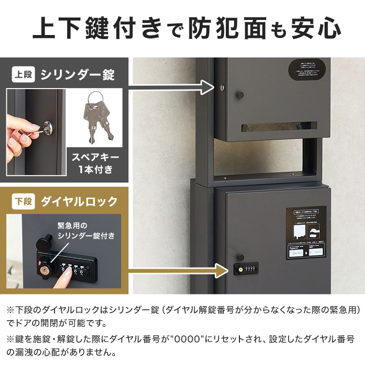 門柱型宅配ボックス付ポスト / Milo(ミロ) | アイテム別,インテリア・収納,玄関,宅配ボックス | gretsch