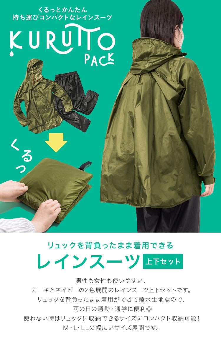 くるっとパックレインスーツ | アイテム別,レイングッズ,レインウェア | gretsch