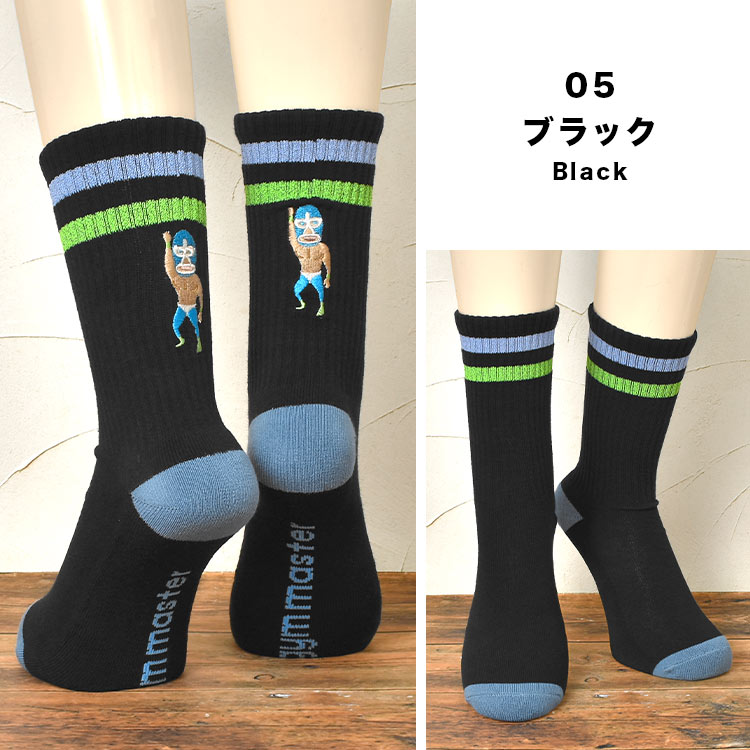 覆面レスラーリフレクションライン刺繍ソックス | アイテム別,アパレル | hauhau