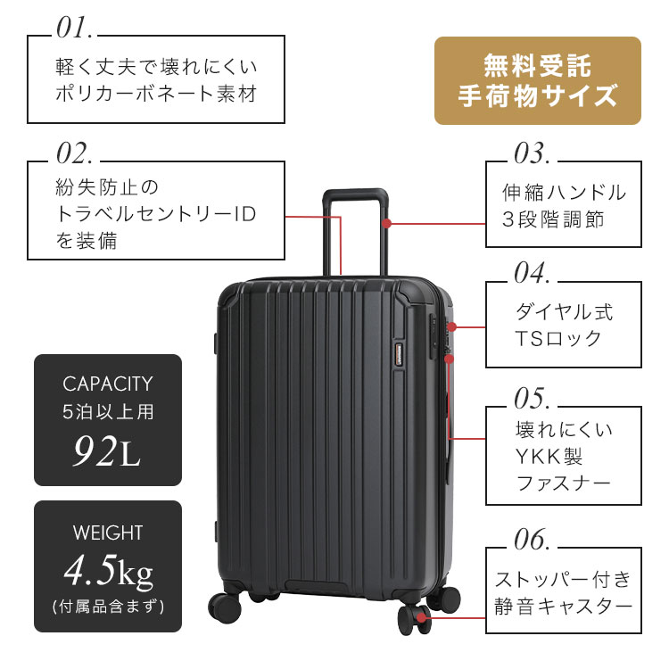 HERITAGE3 ファスナー68cm 92L | アイテム別,バッグ,スーツケース・キャリーバッグ | hauhau
