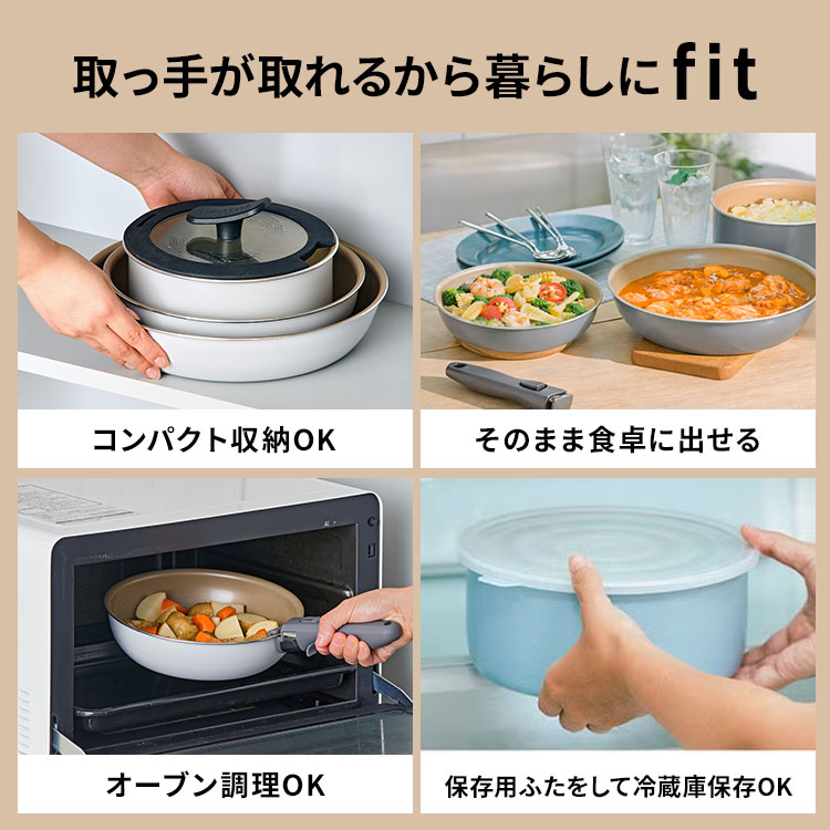 evercook fit ガス火専用 着脱式 6点セット 15周年限定デザイン