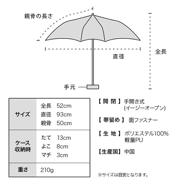 遮光スーパーコンパクト 50cm | アイテム別,レイングッズ | hauhau