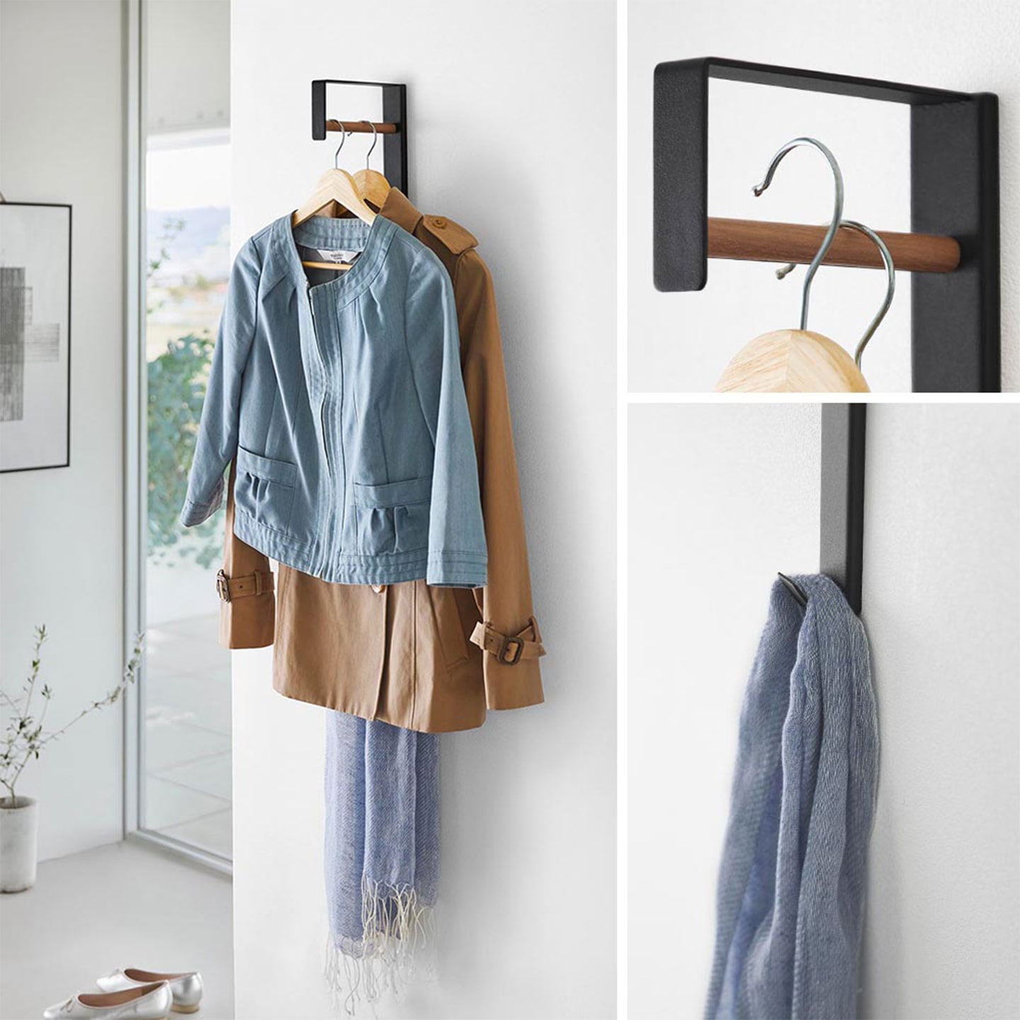 壁付けコートハンガー hauhau 通販