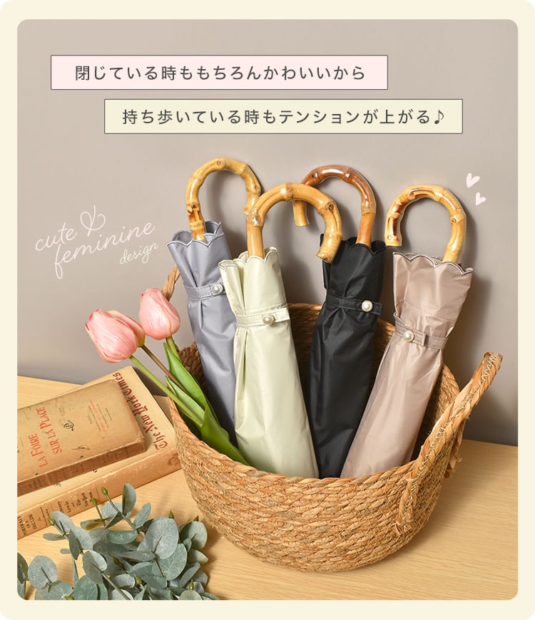 スカラップ折りたたみ日傘 完全遮光 | アイテム別,レイングッズ | hauhau