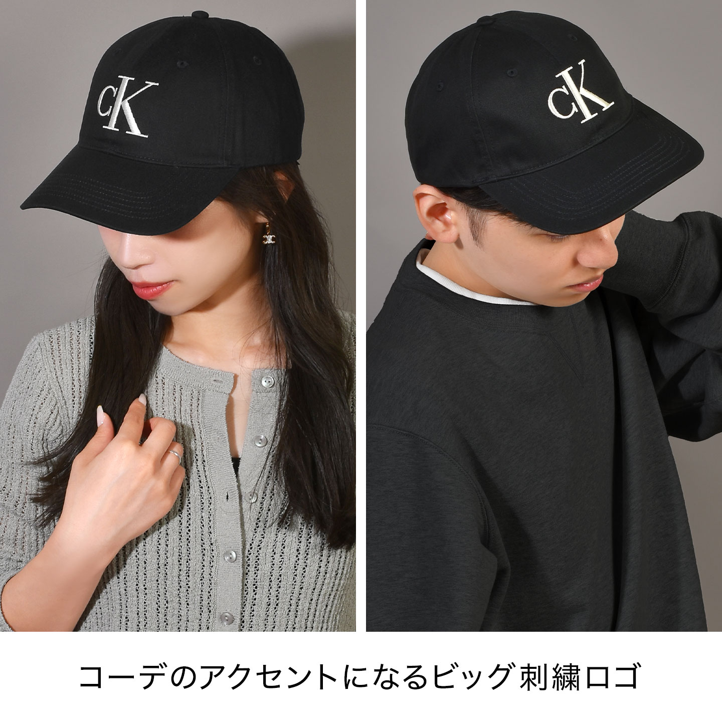黒のロゴ刺繍ベースボールキャップ LARGE MONOGRAM 刺繍ベースボールキャップ gretsch 通販