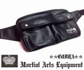 COBRA REAL LEATHER WAIST BAG BLACK