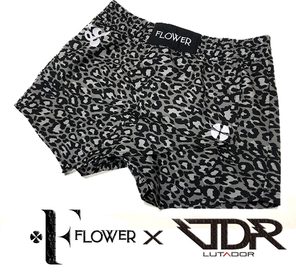 送料無料 いつまで FLOWER LUTADOR FIGHT SHORTS 2205 LEOPARD GRAY | ブランド別 その他