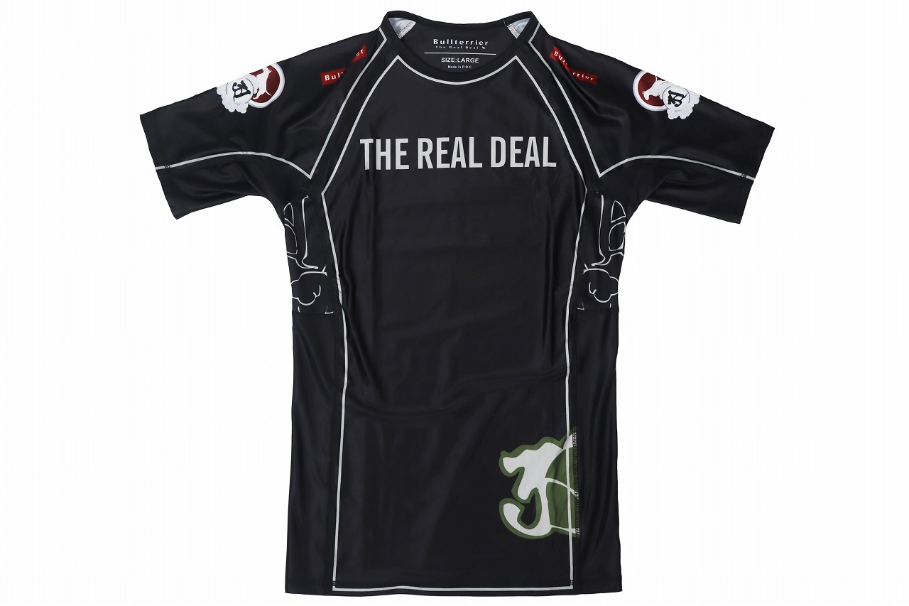 BULLTERRIER ラッシュガード Ashura 半袖 黒 | ブランド別商品,BULL