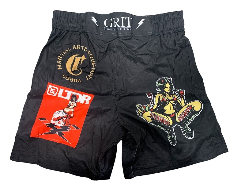GRIT��LUTADOR 2507 LOGO HISTORY FIGHT SHORTS �ե����ȥ��硼�� MMA���硼��