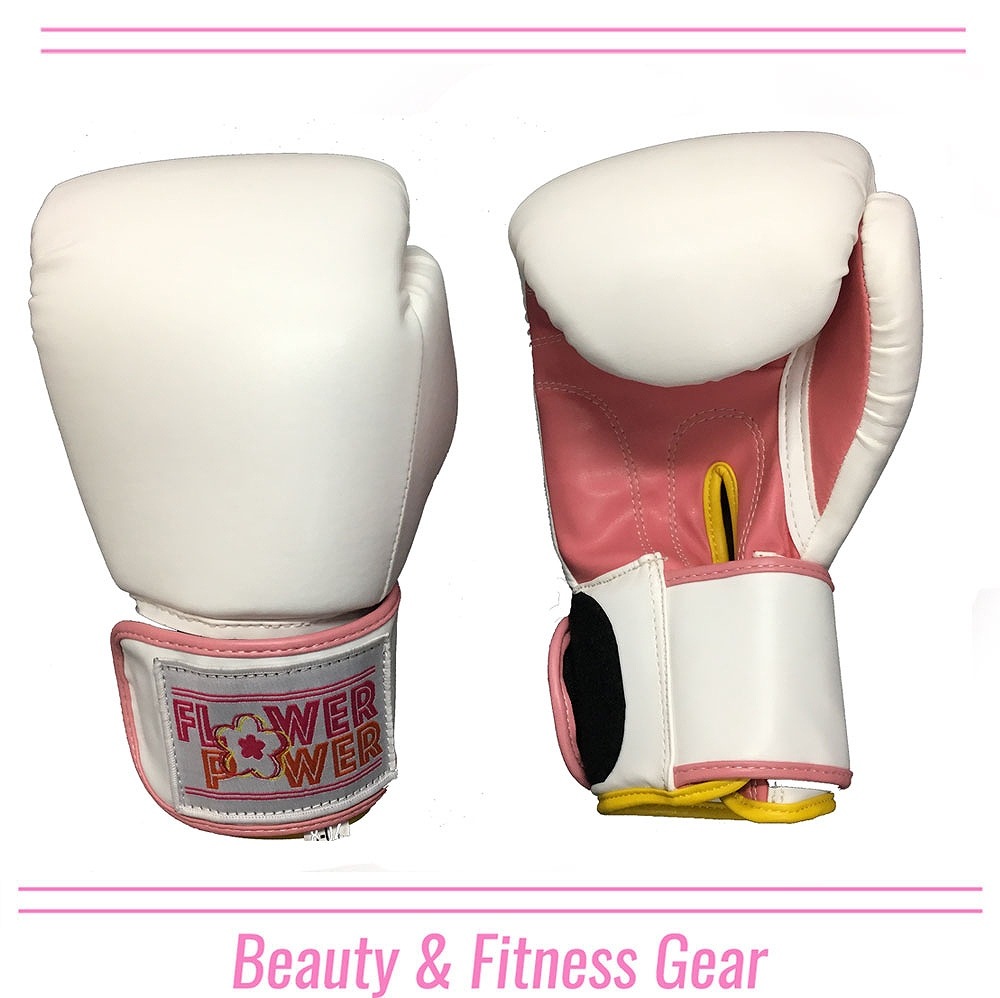 FLOWER BOXING GLOVE WH/PNK