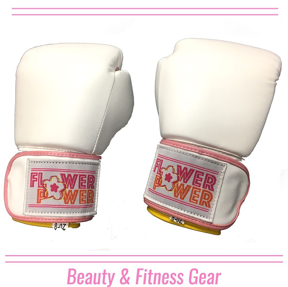 FLOWER BOXING GLOVE WH/PNK
