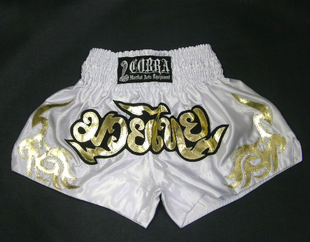 COBRAMuay Thai Shorts ci-12 WHITE/GOLD