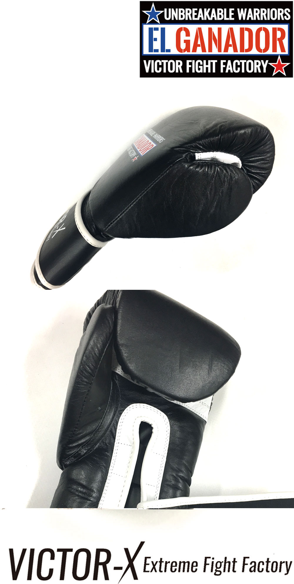 EL GANADOR VELCRO TYPE BOXING GLOVE(VICTOR )
