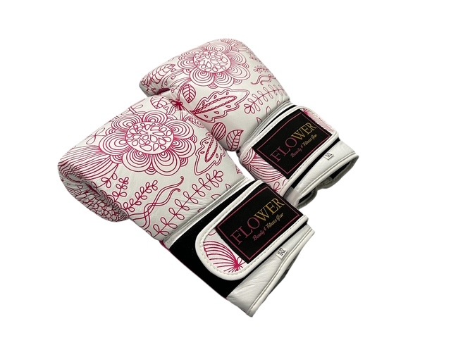 FLOWER BOXING GLOVE PINK LINE