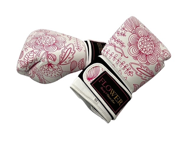 FLOWER BOXING GLOVE PINK LINE