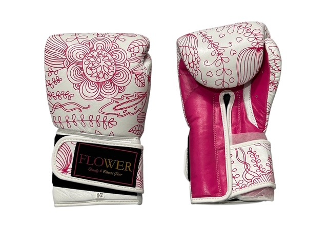 FLOWER BOXING GLOVE PINK LINE