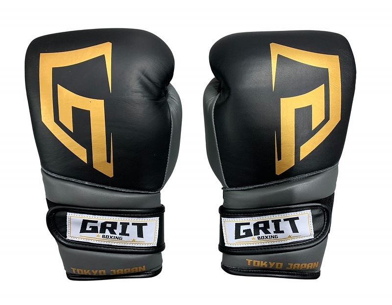 GRIT VELCRO BOXING GLOVES 2605 TOKYO JAPAN BK/GY/GD �ܥ����󥰥������� �ܳ���