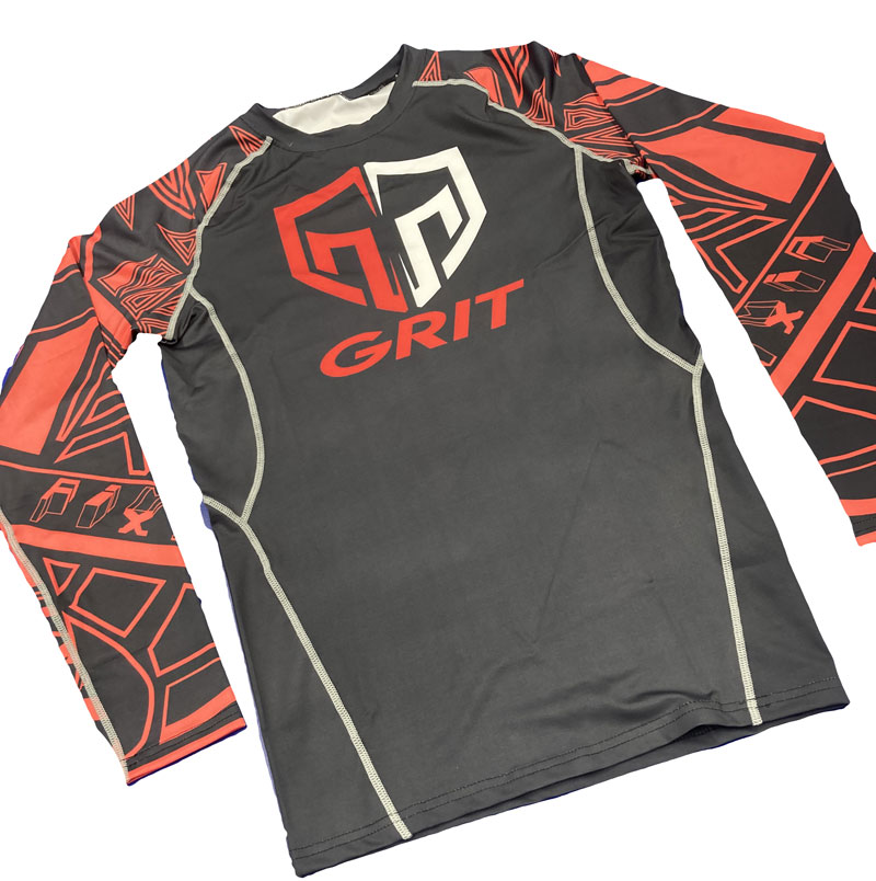 GRIT GMC 2109 LONG RASH GUARD BK/RD