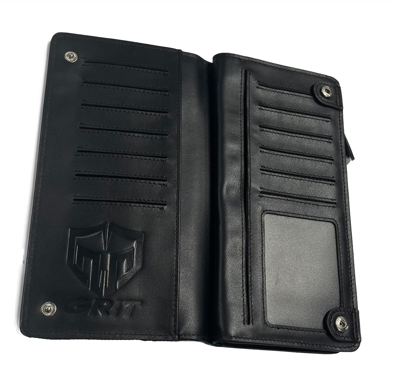 GRIT LONG LEATHER WALLET BLACK ܳ å 