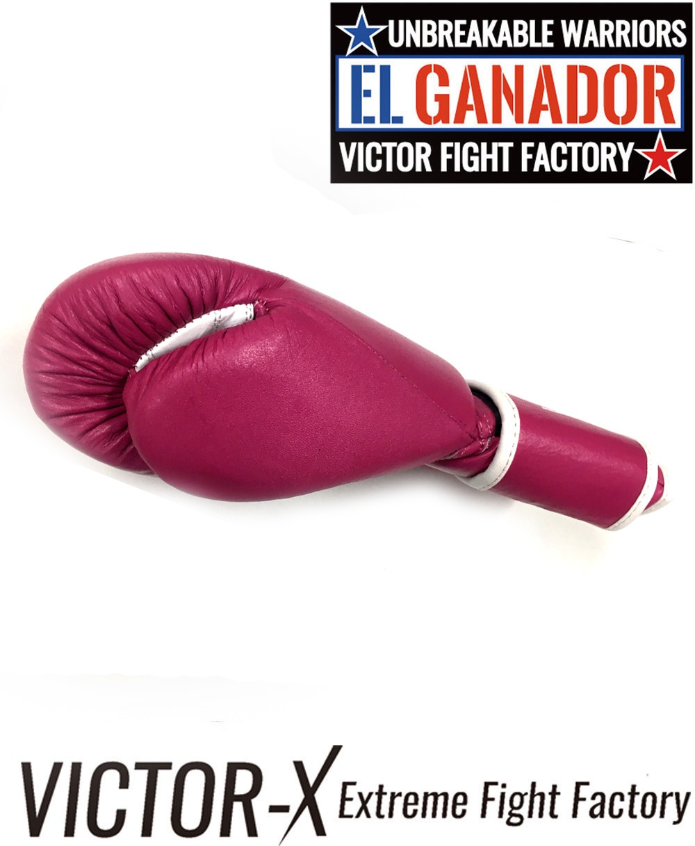 EL GANADOR VELCRO TYPE BOXING GLOVE PNK(VICTOR )