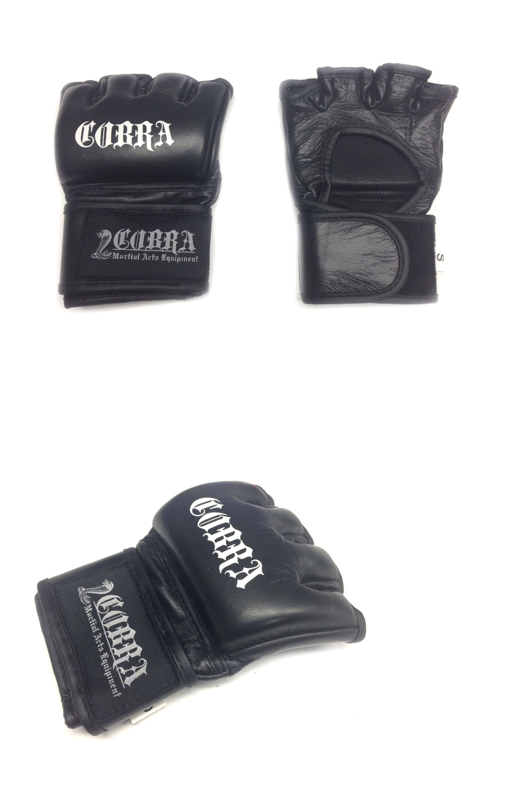 COBRA OPEN FINGER GLOVE BLACK (Professional Type)