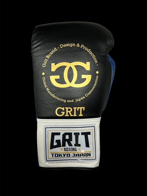 GRIT LACE UP BOXING GLOVE 2510 BLUE GOLD LOGO ɳ�� �ܥ����󥰥������� �ܳ���