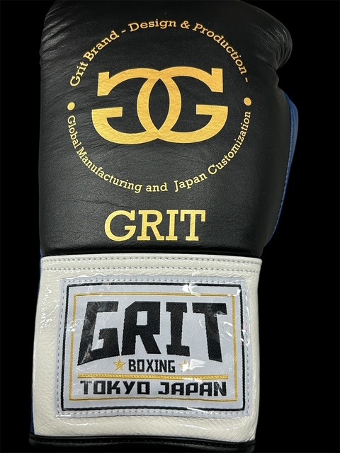 GRIT LACE UP BOXING GLOVE 2510 BLUE GOLD LOGO ɳ�� �ܥ����󥰥������� �ܳ���