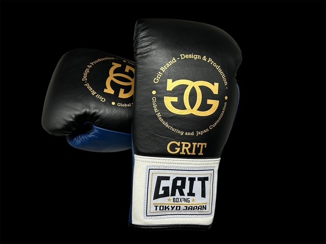 GRIT LACE UP BOXING GLOVE 2510 BLUE GOLD LOGO ɳ�� �ܥ����󥰥������� �ܳ���